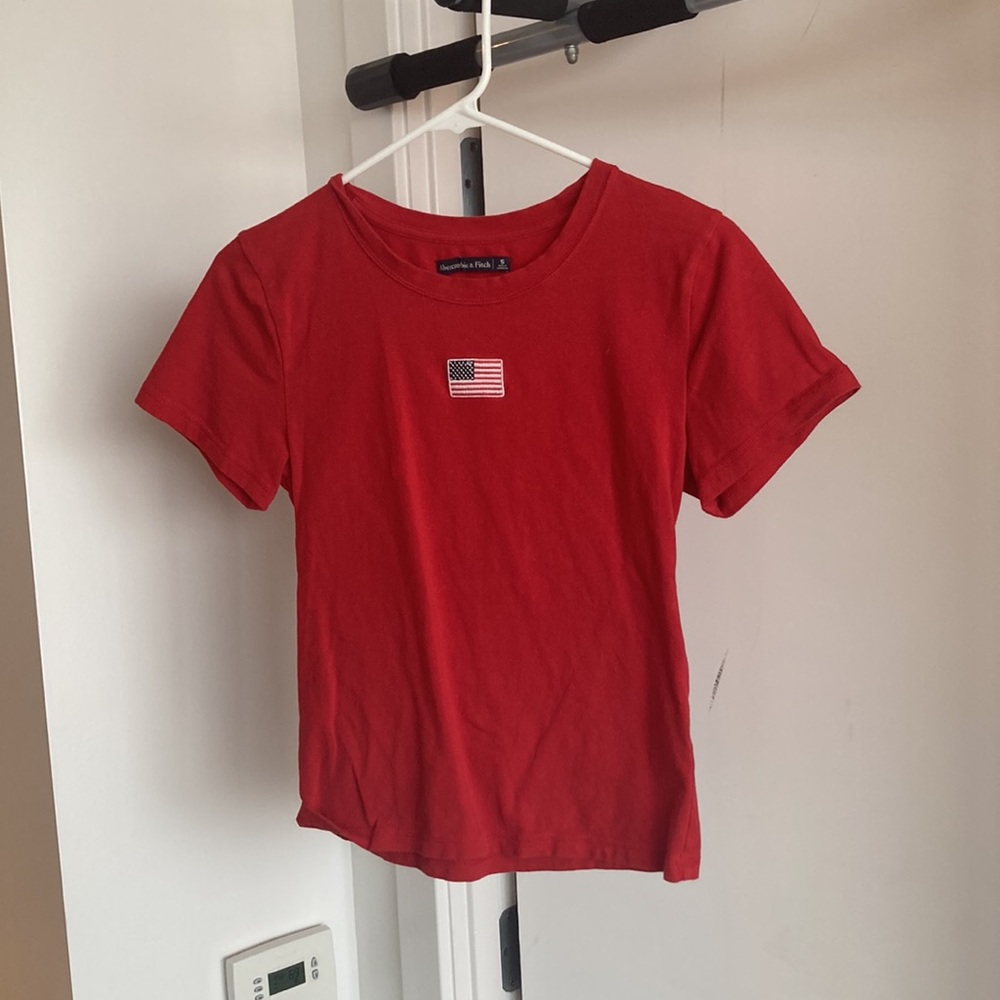 Red American flag shirt (Abercrombie and Fitch)